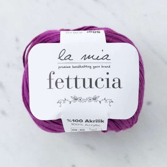 La Mia Fettucia 6'lı Paket Mor El Örgü İpi - L019