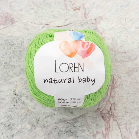 Loren Natural Baby Yeşil El Örgü İpi - R088