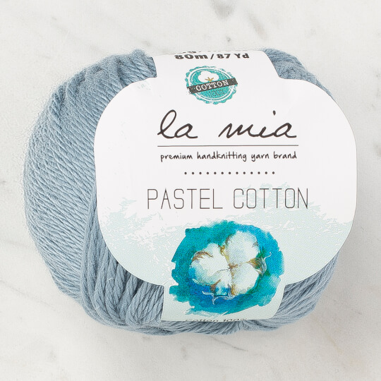 La Mia Pastel Cotton Mavi El Örgü İpi - L178