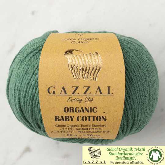 Gazzal Organic Baby Cotton Yeşil Bebek Yünü - 427
