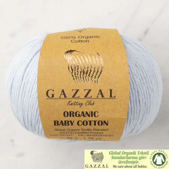 Gazzal Organic Baby Cotton Bebe Mavi Bebek Yünü - 417