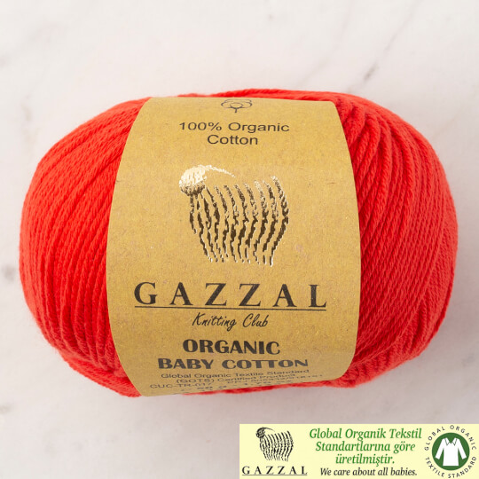 Gazzal Organic Baby Cotton Kırmızı Bebek Yünü - 432