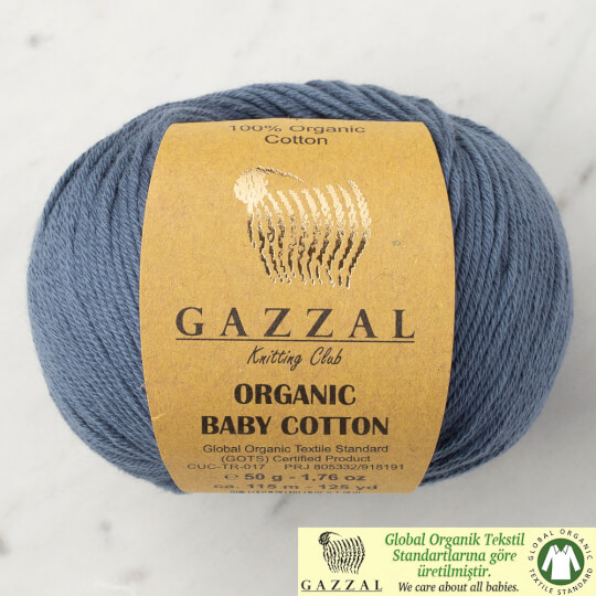 Gazzal Organic Baby Cotton Mavi Bebek Yünü - 434