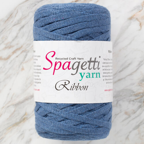 Spagettiyarn Ribbon Yarn, Blue - 5 - Hobiumyarns