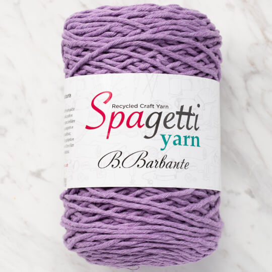 Spagettiyarn Barbante Lila İnce Büküm Makrome El Örgü İpi - 20