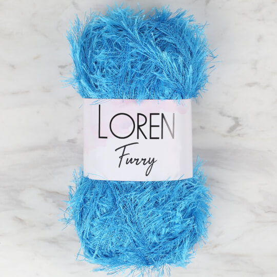 Loren Furry Mavi El Örgü İpi - RF003