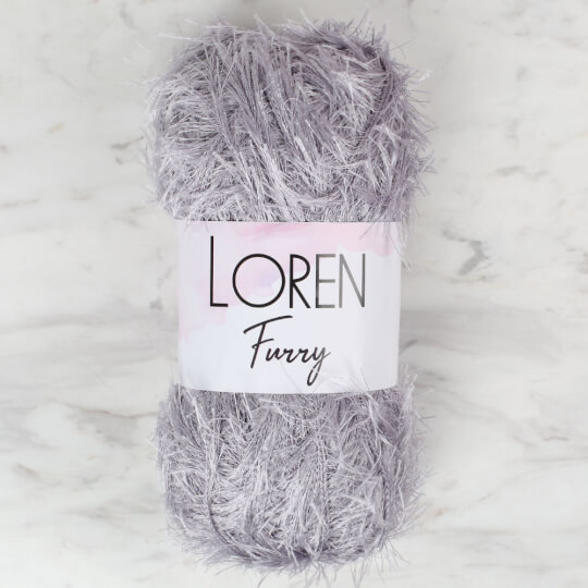 Loren Furry Gri El Örgü İpi - RF006