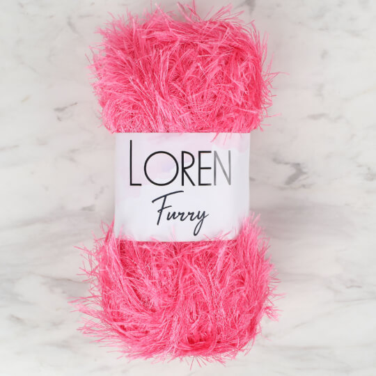 Loren Furry Koyu Pembe El Örgü İpi - RF016