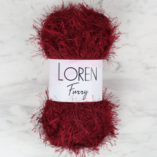 Loren Furry Bordo El Örgü İpi - RF026