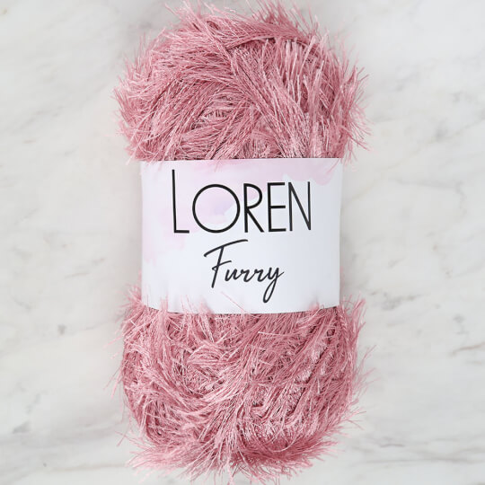 Loren Furry Knitting Yarn, Dark Grey - RF036