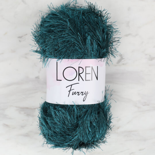 Loren Furry Petrol Mavisi El Örgü İpi - RF039