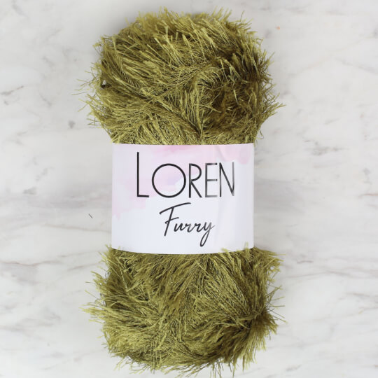 Loren Furry Yeşil El Örgü İpi - RF044