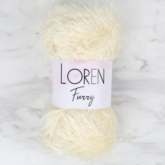 Loren Furry Krem El Örgü İpi - RF065