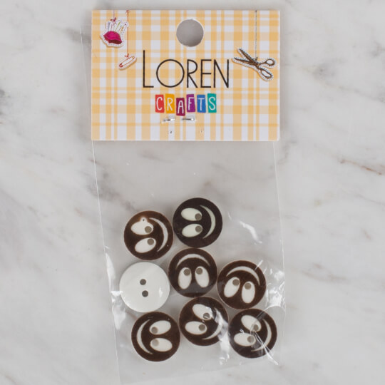 Loren Crafts 8�li gülen yüz koyu kahve 517 Hobium