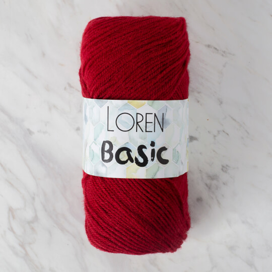Loren Basic Koyu Kırmızı El Örgü İpi - 105