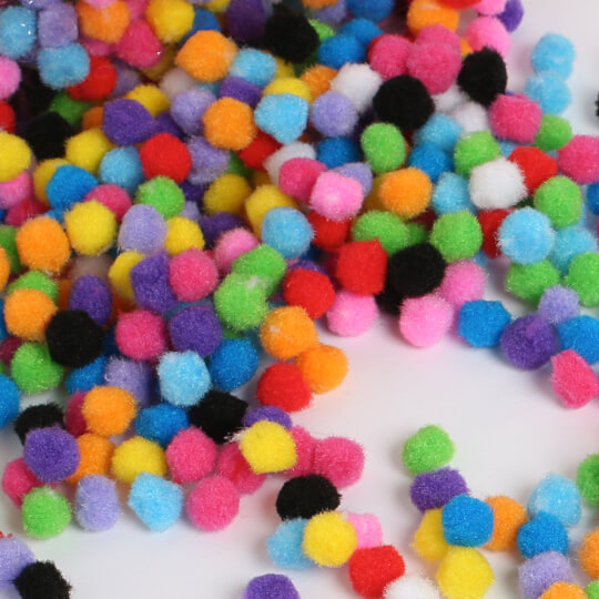 LOREN CRAFTS 1,2 CM 1000 ADET KARIŞIK PONPON