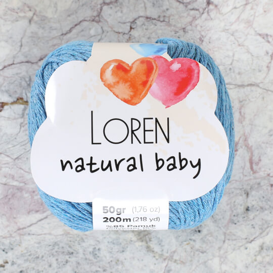 Loren Natural Baby Mavi El Örgü İpi - R054