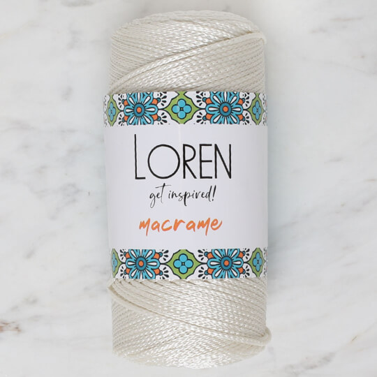 Loren Macrame Krem El Örgü İpi - RM 010