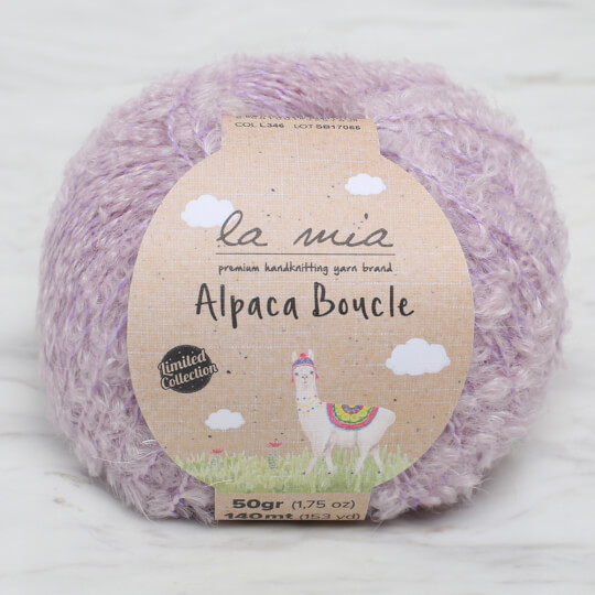 La Mia Alpaca Boucle 50 Gr Lila El Örgü İpi - L346