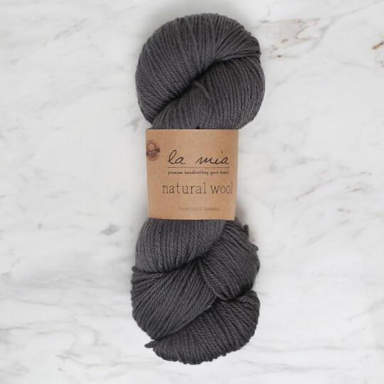 La Mia Natural Wool Antrasit El Örgü İpi - L900