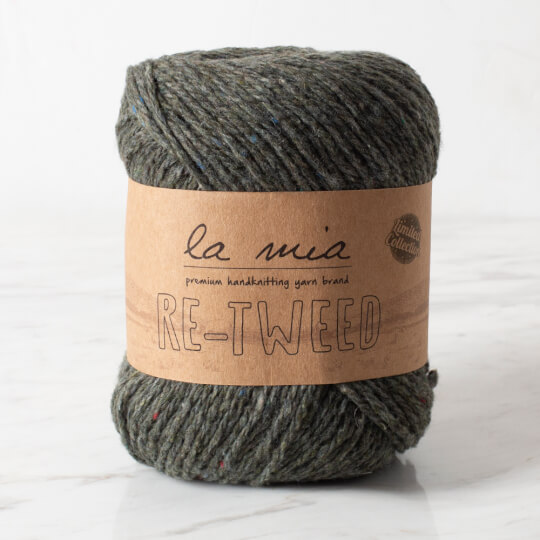 La Mia Re-Tweed Yeşil Melanj El Örgü İpi - L131