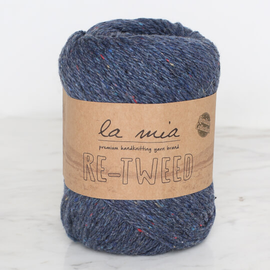 La Mia Re-Tweed Lacivert Melanj El Örgü İpi - L108