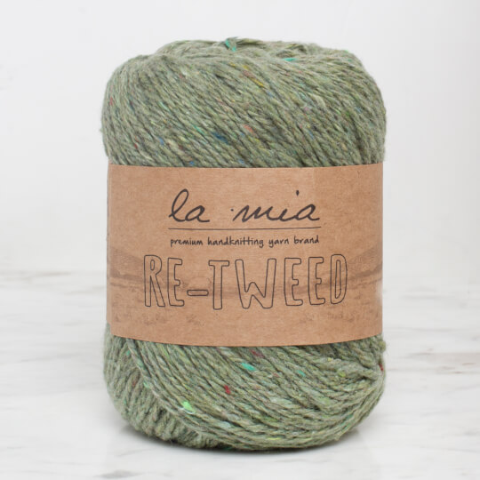 La Mia Re-Tweed Yeşil Melanj El Örgü İpi - L173