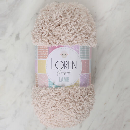 Loren Lamb Açık Bej El Örgü İpi R055 Hobium