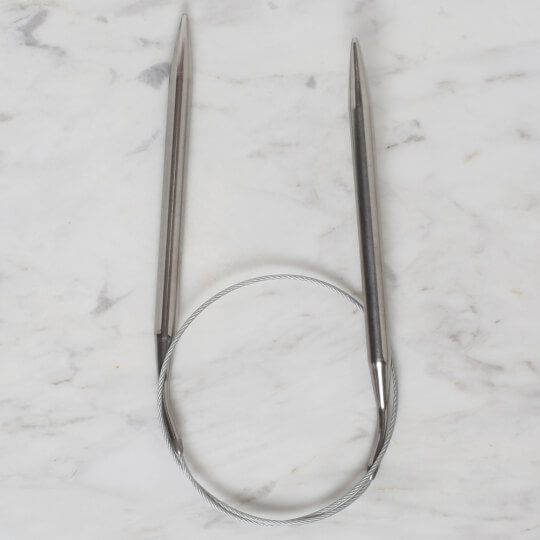 Circular knitting needle stainless steel size 8,0/60cm