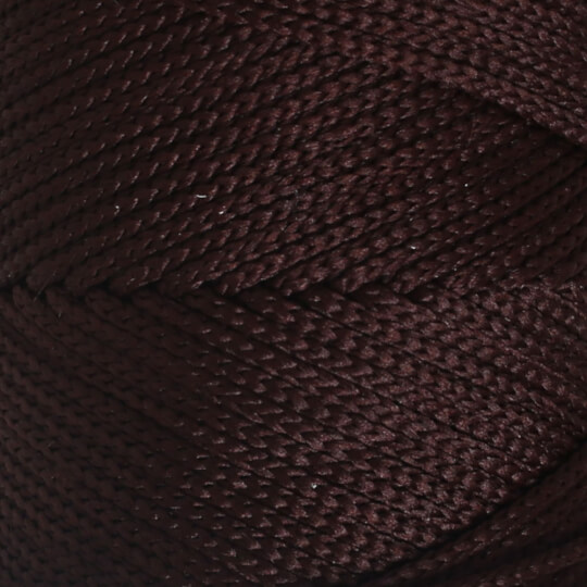 Loren Polyester Soft Macrame Koyu Kahverengi El Örgü İpi - LM034