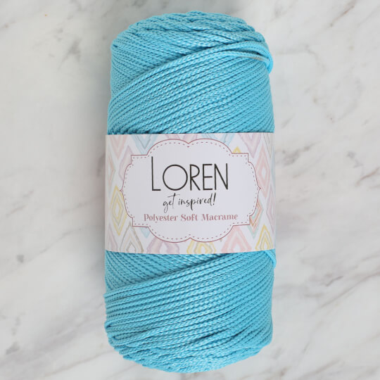 Loren Polyester Soft Macrame Yarn, Green - LM010 - Hobiumyarns