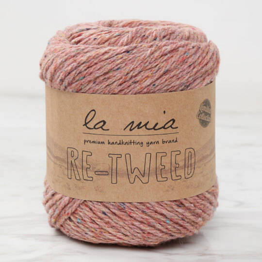 La Mia Re-Tweed Gül Kurusu Melanj El Örgü İpi - L157