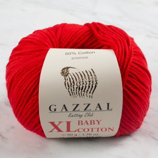 Gazzal Baby Cotton XL Kırmızı Bebek Yünü - 3443XL