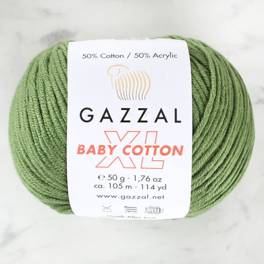 Gazzal Baby Cotton XL Yeşil Bebek Yünü - 3449