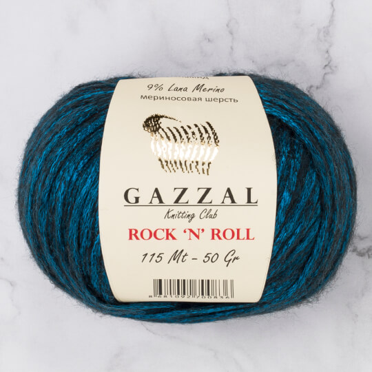 Gazzal Rock'N'Roll Petrol Mavi El Örgü İpi - 13185