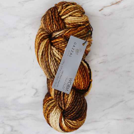 GAZZAL Worm Colorful Yarn - 100% Superwash Merino Wool, 5.3 Oz (150g) /131  Yards