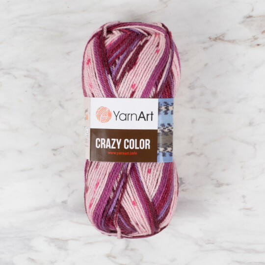 YarnArt Crazy Color Knitting Yarn, Variegated 168 Hobiumyarns