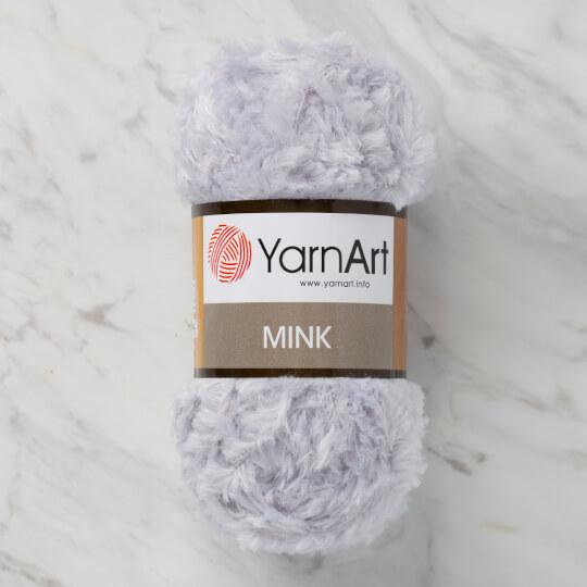 YarnArt Mink 50gr Fluffy Yarn, Grey - 335 - Hobiumyarns