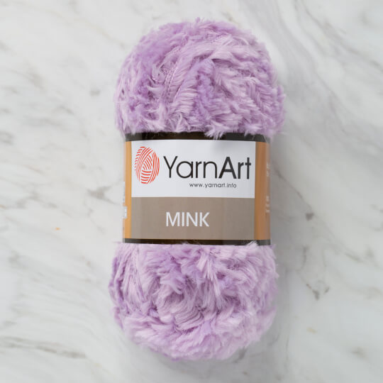 YarnArt Mink 50gr Fluffy Yarn, Lilac Purple - 350
