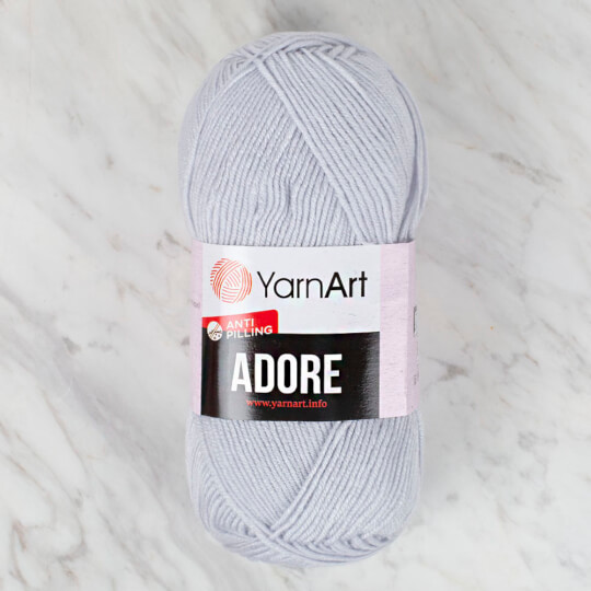 YarnArt Adore Anti-Pilling Yarn, Light Grey - 363