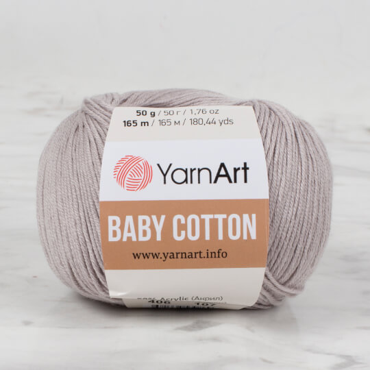 YarnArt Baby Cotton Gri El Örgü İpi - 406