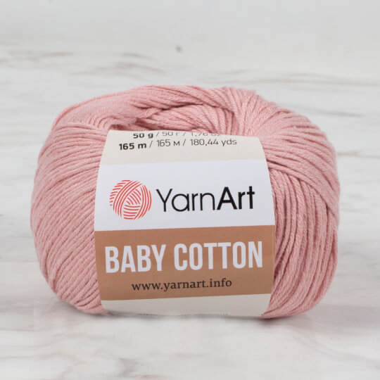 YarnArt Baby Cotton Pudra Pembe El Örgü İpi - 413