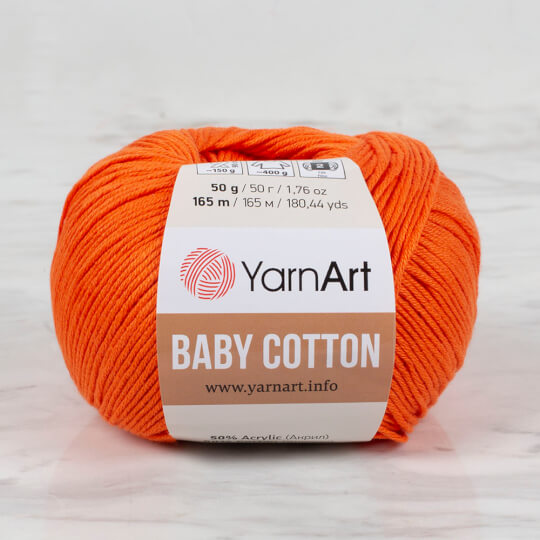YarnArt Baby Cotton Turuncu El Örgü İpi - 421