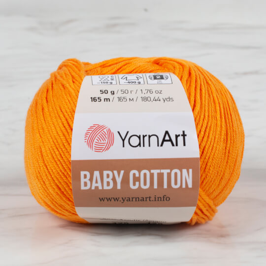 YarnArt Baby Cotton Turuncu El Örgü İpi - 425