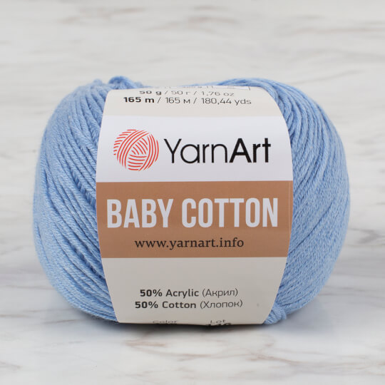 YarnArt Baby Cotton Mavi El Örgü İpi - 448