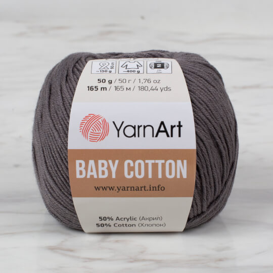YarnArt Baby Cotton Koyu Gri El Örgü İpi - 454