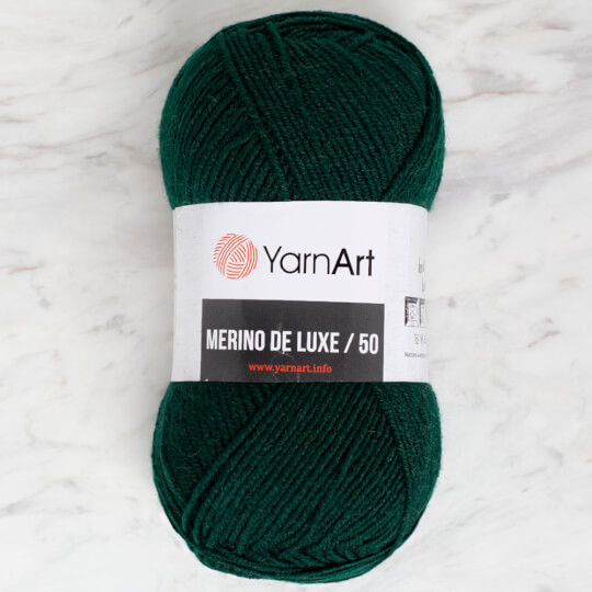 Yarnart Merino de Luxe / 50 Yarn, Dark Green - 590 - Hobiumyarns