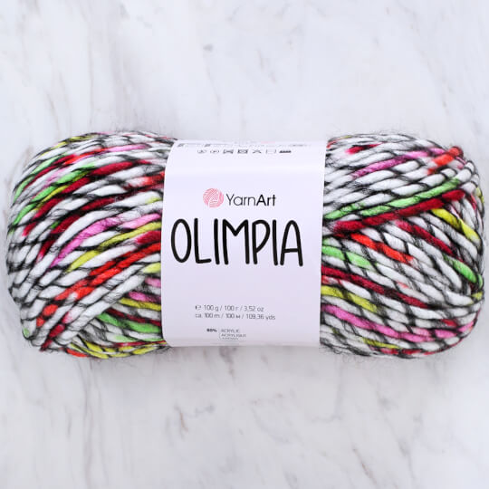 Yarnart Olimpia Yarn, Super Bulky Wool Yarn, Multicolor Yarn, 80% Acrylic  Yarn, Knitting Yarn, Soft Thick Yarn, Pullover Yarn, 100g, 100m 