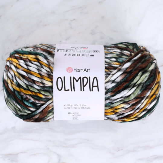 Yarnart Olimpia Yarn, Super Bulky Wool Yarn, Multicolor Yarn, 80