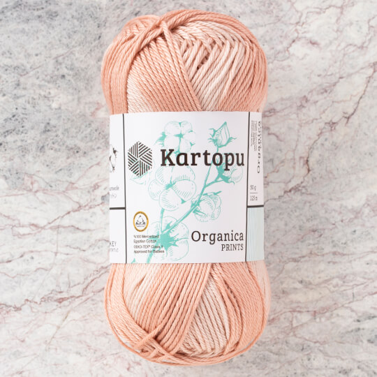 Kartopu Organica Prints 50gr Somon El Örgü İpi - H2183
